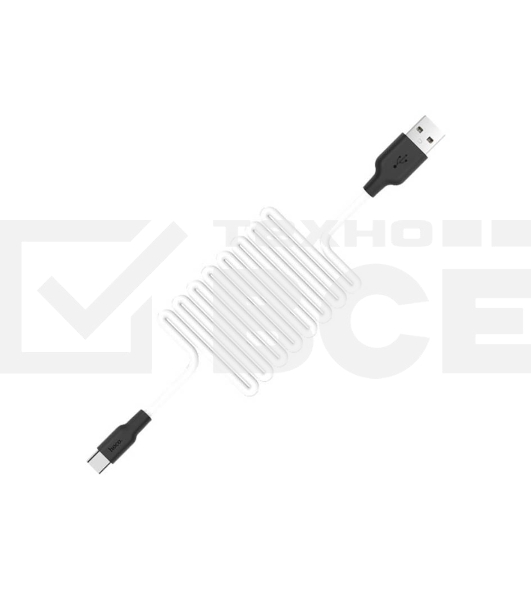 Кабель HOCO USB X21 Silicone, USB - Type-C, 2А, 1 м, белый