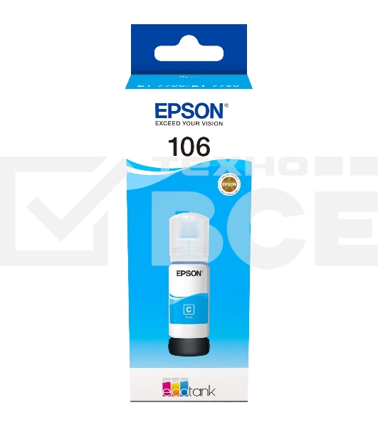 Чернила Epson 106C C13T00R240 голубой (70 мл) для Epson L7160/7180