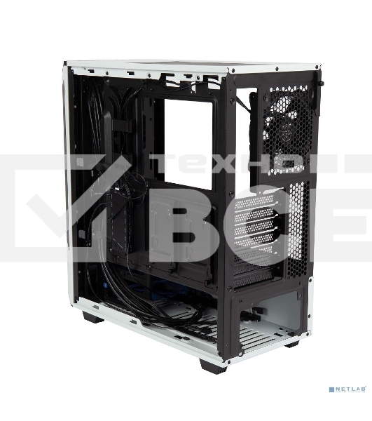 Компьютерный корпус Hiper PW81 белый без БП ATX 3x120мм 2xUSB2.0 2xUSB3.0 audio bott PSU