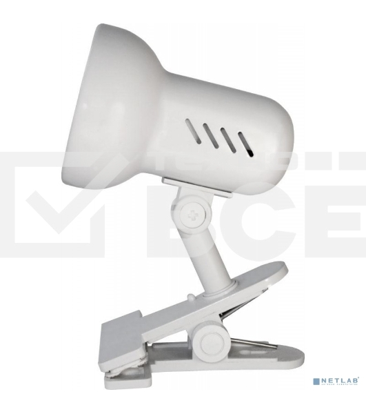 Лампа настольная Camelion H-035 С01 60Вт 220В белый метал.