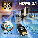 Кабель 5.0m HDMI 2.1, черный, 8K 60Hz, 4K 144Hz, динамический HDR, 4:4:4, Ultra HD, 48.0 Гбит/с, 2 Х экран, армирование, GCR-55553, фото 1