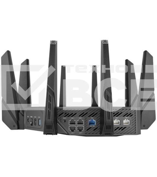 Роутер ASUS ROG GT-AXE16000 802.11 a/b/g/n/ac/ax до 1148 + 4804Мбит/c, 2,4 + 5 гГц, 8 антенн, USB, GBT LAN ; 90IG06W0-MU2A10