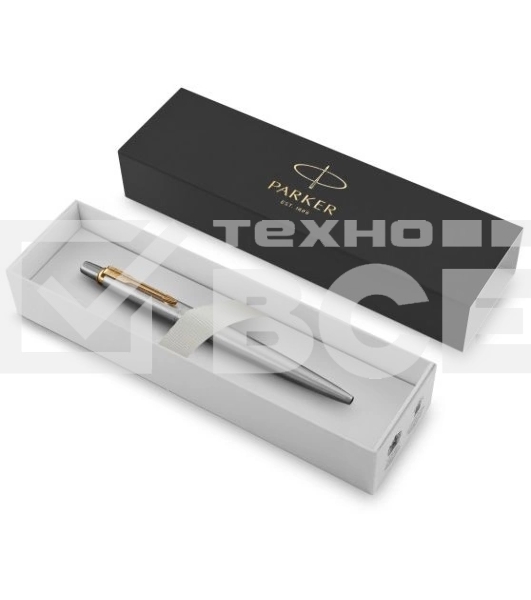 Ручка шариковая Parker Jotter Core K691 (CW1953182) Stainless Steel GT M син. черн. подар.кор.