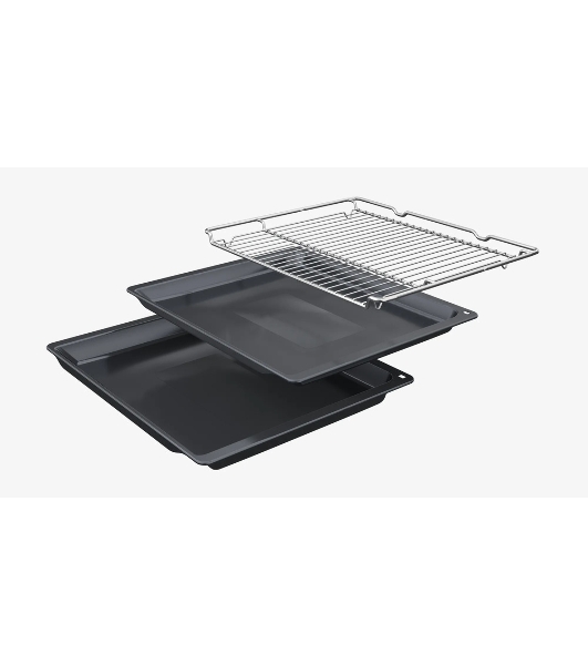 Встраиваемый духовой шкаф Bosch CMG978NB1 Accent line с микроволновой печью и 22 типами нагрева, 45.5x59.5x54.8 см, 45л, дисплей,инвертор,SoftClose и SoftOpen, Bosch Assist, черный. Телескопические направляющие 1 уровень,пиролитическая очистка,многоточечный термощуп PerfectRoast