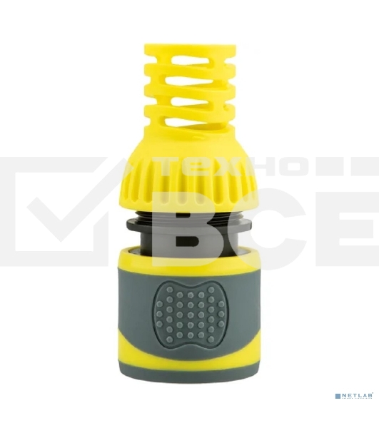 Коннектор для шланга, быстросъемный 3/4' с термопластичной резиной и защитой от перегибов Профи ЧЕТЫРЕ СЕЗОНА