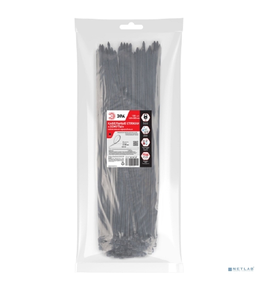 Хомут кабельный ЭРА 3.6х250 NO-225-179 черный (уп. 100 шт)