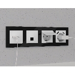Комплект механизма компьютерной розетки ALFA Белый матовый RJ-45(8P8C) CAT6 с шторкой QUANT (AP1320, VM188) MA132010, фото5