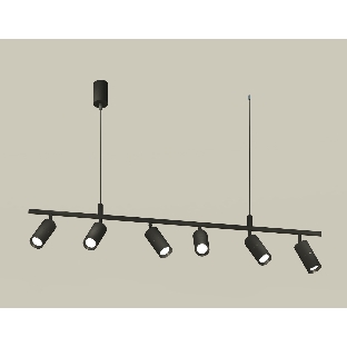 Светильник Ambrella light XB9006100/6 SBK/PBK черный песок/черный полированный MR16 GU5.3 (С9006, С6302, A2061, N6103)