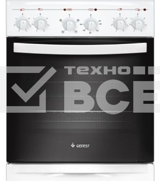 Электрическая плита Gefest 5160-02 0095 Цвет белый. 50х58.5х85 см. Объём духовки 52 л. электрогриль, конвекция, подсветка