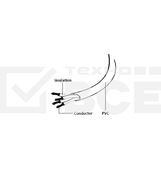 Кабель.телефонный аппарат-розетка TC6P4C-2M, 2 м