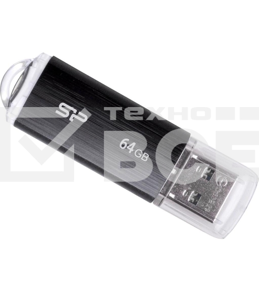 Флеш диск Silicon Power 64Gb Ultima U02 SP064GBUF2U02V1K USB2.0 черный