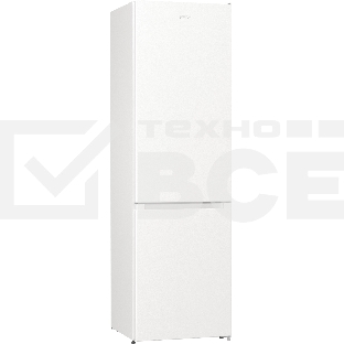 Холодильник Gorenje NRK6201PW4 белый двухкамерный 235/96л морозилка снизу