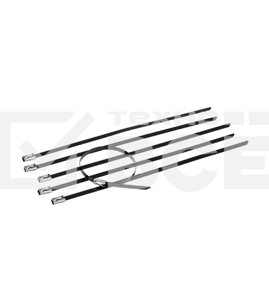 Хомут-стяжка стальная с полимерным покрытием Rexant 152x4,6 мм, упаковка 50 шт.