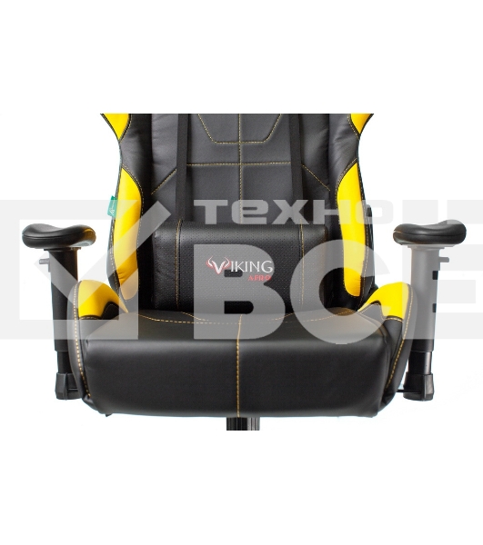 Кресло игровое Бюрократ VIKING 5 AERO YELLOW черный/желтый искусственная кожа