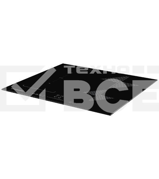 Индукционная варочная поверхность Kuppersberg ICS 614 / ширина 60 см, 2 зоны 1,5 кВт (BOOSTER 2 кВт), 2 зоны 2 кВт (BOOSTER 2,6 кВт), 1 зона Flexi/Bridge 400*220 mm 3 кВт (BOOSTER 3,6 кВт), электронное сенсорное управление + слайдер, 5 цифровых дисплев, 9