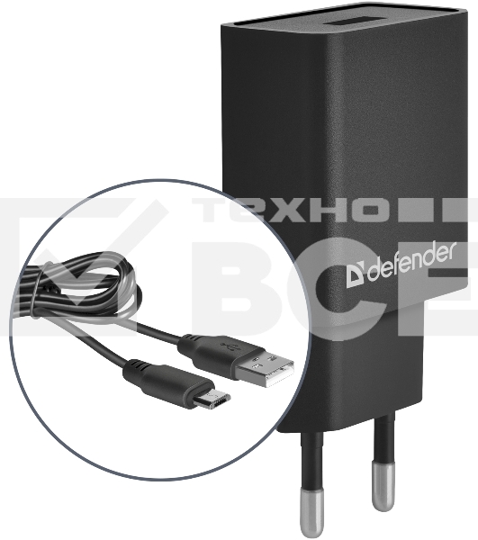 Сетевой адаптер Defender 1xUSB,5V/2.1А, кабель micro-USB (UPC-11)