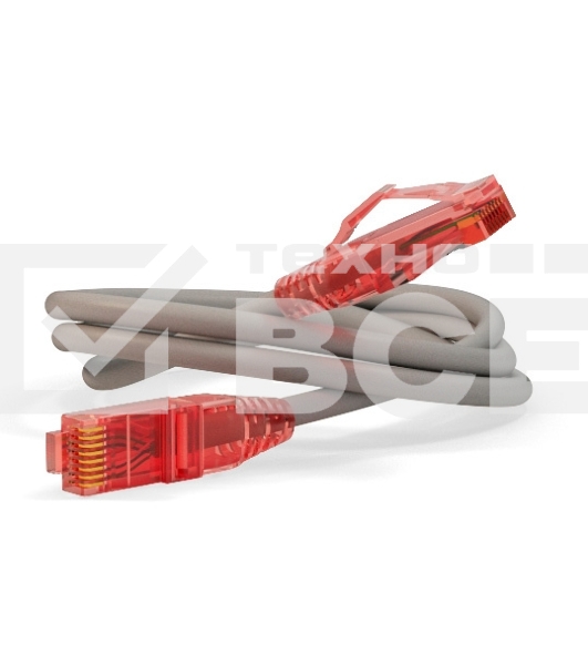 Патч-корд Hyperline U/­UTP, Cat.5e, LSZH, 0.5 м, серый 