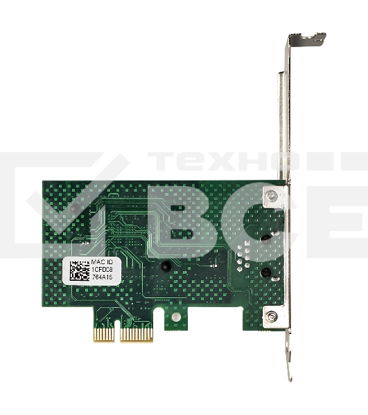 Сетевой адаптер ExeGate EXE-BCM5721 (PCI-E x1, порт 1xRJ45, 10/100/1000Mbps, Gigabit Chipset Broadcom BCM5721)