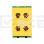 Клемма силовая вводная двойная КСВ 16-50 желто-зеленая EKF PROxima plc-kvs2-16-50-y-green EKF, фото 1