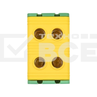 Клемма силовая вводная двойная КСВ 16-50 желто-зеленая EKF PROxima plc-kvs2-16-50-y-green EKF