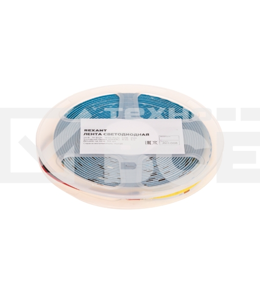 Лента светодиодная 24В, COB 14Вт/м, 512 LED/м, 6500К, 8мм, 5м, IP20 Rexant