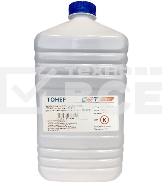 Тонер Cet CE28-K CET111072K500 черный бутылка 500 гр. для KONICA MINOLTA Bizhub C258/308/368/227i/257i