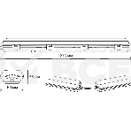 Светильник линейный Gauss СПП-Т8-G13 LITE 220-230V IP65 1276*60*55мм для LED ламп 1х1200мм 1/16, фото6