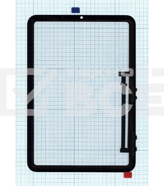 Сенсорное стекло (тачскрин) для iPad Mini 6 2021 (A2567, A2568), черное