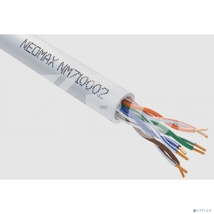 Кабель NEOMAX [NM710002] U/UTP cat.5e 4x2x0.52, 24 AWG, медь, внутренний, PVC, 305м, серый
