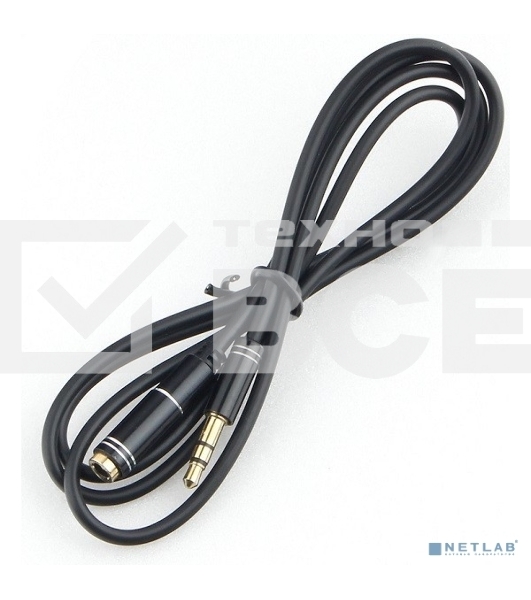 Кабель аудио удлинительный Cablexpert CCAB-02-35MF-3MB. 3.5 Jack (M)/3.5 Jack (F), черный, 3м, блистер