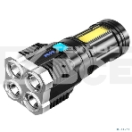 Фонарь Ultraflash LED51525 (фонарь акк 4В, черный, 4LED+COB, 3 Вт, 4 реж, Micro -USB, бокс), фото 1