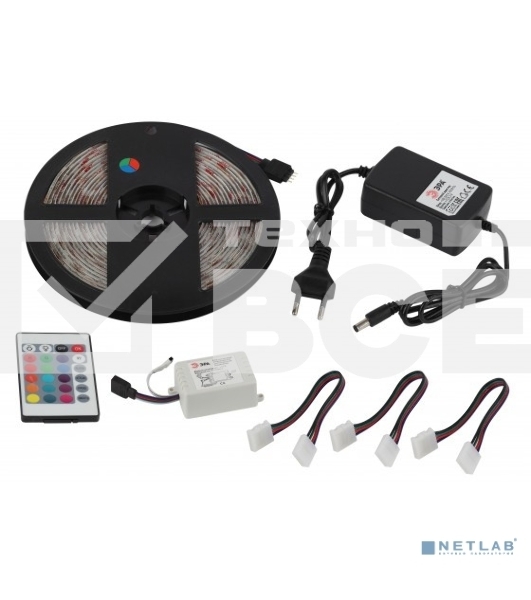 Комплект светодиодной ленты ЭРА 5050kit-14,4-60-12-IP65-RGB-5m