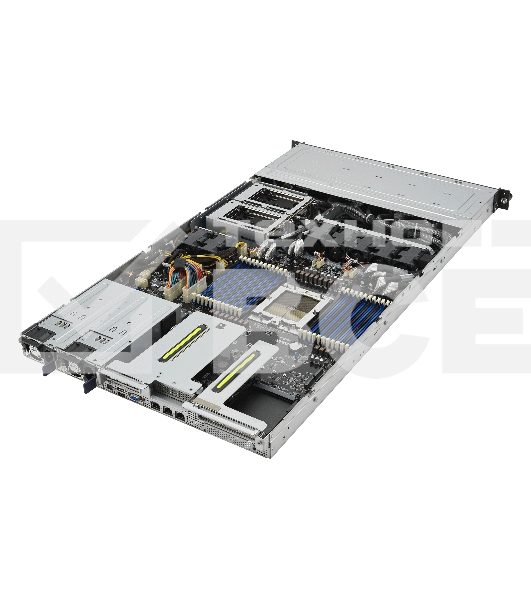 Серверная платформа/ ASUS RS500A-E12-RS12U, 1U 2 1slot GPU, 1xSP5 (LGA6096) EPYC 9004 (400W), 24 DIMM DDR5, 12 x SATA/SAS/NVME, 2 x M.2, Up to 3 PCIe Gen5 slots + 1 OCP3.0, 2 x  1GbE LANUp to 2 single-slot GPU cards, 1+1 1600W
