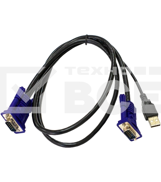 Кабель KVM ORIGO OKVMCU/A1A c разъемами VGA и USB, 1,8 м