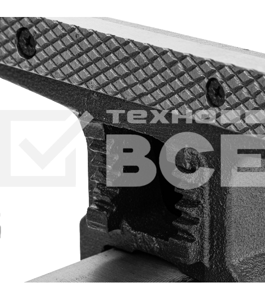 Тиски слесарные BVH-150, 150 мм, поворотные, стальная направляющая, с наковальней Denzel
