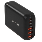 Сетевое зарядное устройство Qumo Energy Charger GaN PD 120 Вт, 3 USB-A + 3 USB Type-C,(0120), черный, фото7