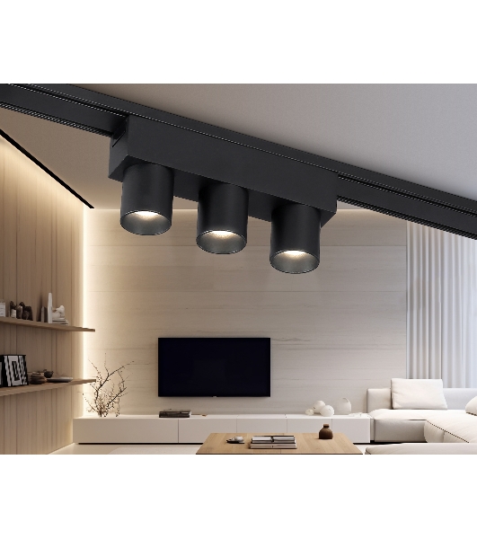Светильник трековый светодиодный GV1504/3 BK черный IP20 6W 4200K 48V 24° 122*26*55