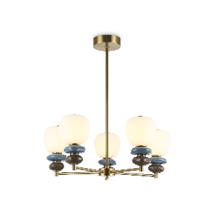 Люстра Ambrella light LH53164/5 SB/WH бронза/белый 40W 3000K D650*900