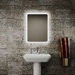 Зеркало Bau Stil 60х80, сенсорная LED подсветка, пластиковый защитный корпус, фото 1