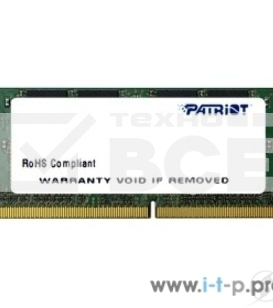 Оперативная память Patriot, DDR4, 16GB (1x16 GB), 2400 MHz, CL17, SO-DIMM