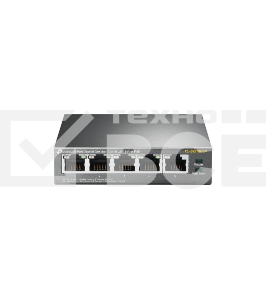 Коммутатор TP-Link SMBTL-SG1005P 5-портовый гигабитный настольный коммутатор с 4 портами PoE SMB 56W