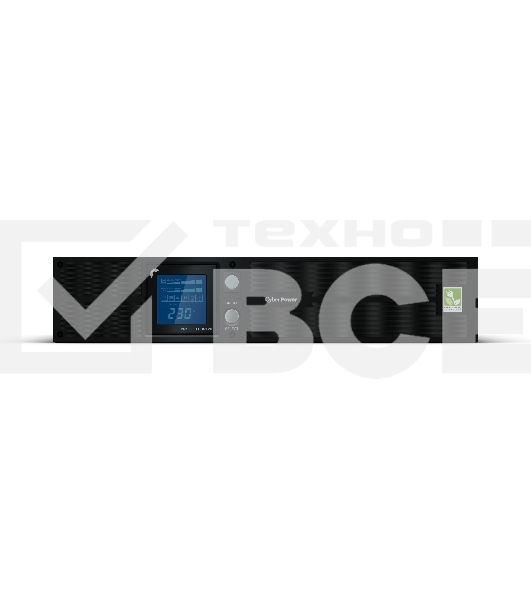 Источник бесперебойного питания CyberPowerLine-Interactive PR1000ELCDRT2UA 1000VA/900W USB/RS-232/Dry/EPO/SNMPslot/RJ11/45 (8 IEC С13)
