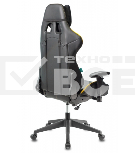 Кресло игровое Бюрократ VIKING 5 AERO YELLOW черный/желтый искусственная кожа