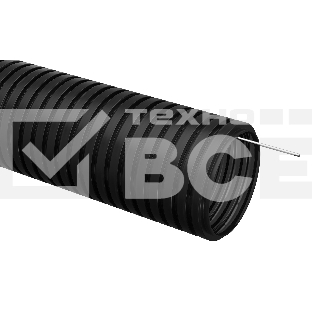 Труба гофрированная IEK (CTG20-20-K02-100-1) ПНД d 20 с зондом (100 м) ИЭК черный [403085]