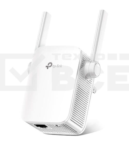Усилитель TP-Link Wi-Fi AC750 Wi-Fi Range Extender, Wall Plugged,433Mbps at 5GHz + 300Mbps at 2.4GHz, 802.11ac/a/b/g/n, 1 10/100M LAN, WPS button, 2 fixed antennas поставляется без кабеля RJ-45
