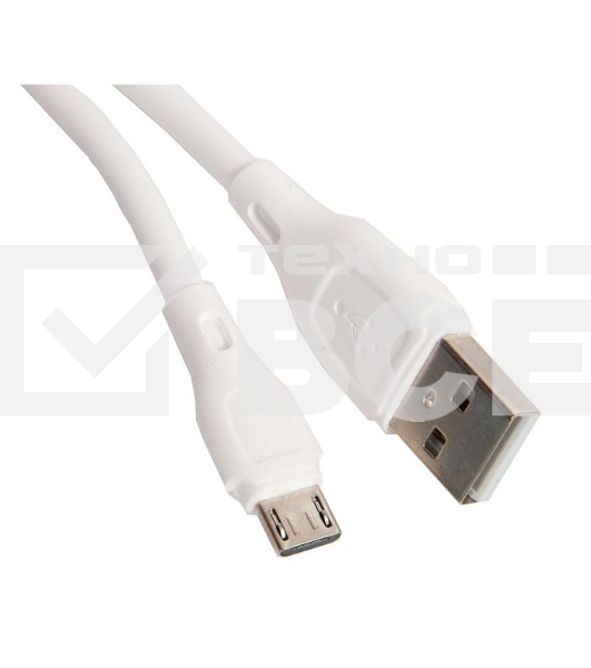 Кабель USB HOCO X61 Ultimate silicone для Micro USB, 2.4А, длина 1.0м, белый