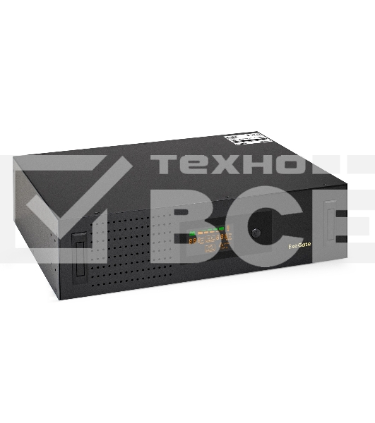 Источник бесперебойного питания ExeGate ServerRM UNL-3000.LCD.AVR.2SH.3C13.USB.3U <3000VA/1800W, Color LCD, AVR, 2*Schuko+3*C13, USB, 3U, установка в стойку, Black>