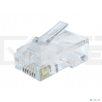 Вилка RJ-45 (8P8C) LC-8P8C-002 универсальная кат.6, контакты 30 микродюймов