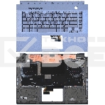 Клавиатура для ноутбука Asus ROG GU502 серебристая c подсветкой маленький энтер, фото3