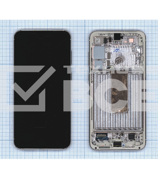 Дисплей для Samsung Galaxy S23 Plus 5G S916B в сборе с тачскрином ServicePack бежевый GH82-30476B